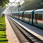 Home 20 대기환경관리 정책과 기술 변화 - **Prompt:** "A bustling, futuristic cityscape in India, bathed in warm, early morning sunlight. The ...